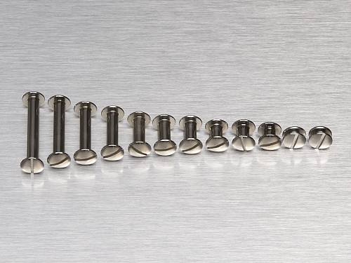 Metal bookscrew nickel plated