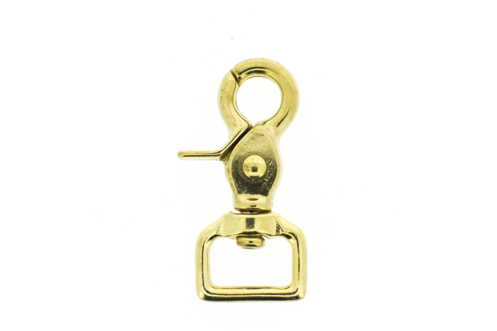 Clip wirbelkarabiner mit rechteckiger Wirbel Messing