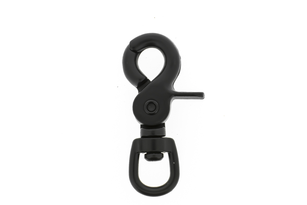 Clasps snap hook with round swivel black