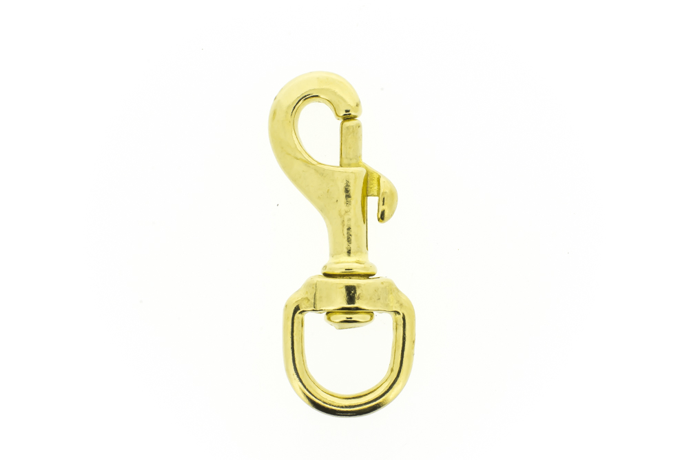 Wirbelkarabiner mit ovaler Wirbel Messing
