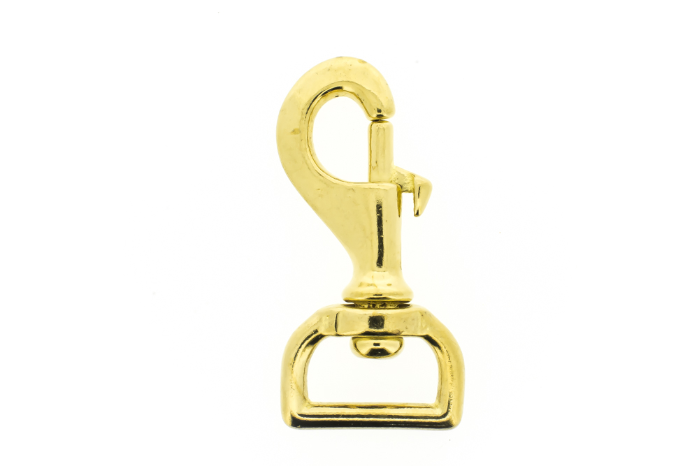 Wirbelkarabiner mit rechteckiger Wirbel Messing