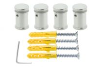 Standoffs Quattrofix satin chrome 15x19 with allen screw