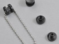 Boekschroef kunststof+gat zwart 6 x 3,5 mm