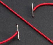 Elastisch koord met metalen T einden 2.2x180 rood
