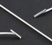 Elastisch koord met metalen T einden 2.2x310 wit