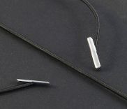 Elastisch koord met metalen T einden 2.2x230 zwart