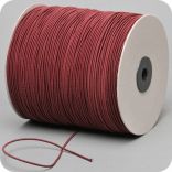 elastic cord, thickness 2 mm, textil braided, brodeaux-red,