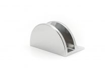 Glass shelff support chrome-plated 50x27mm semicircular, lip