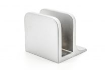 Glass shelffsupport mattchrome-plated 30x27mm with cross-tie
