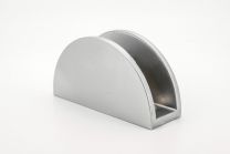 Glass shelff support satinchrome-plated 50x27mm semicircular
