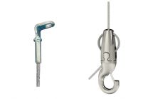 Steel cable hanging set with eye 90º and hook