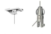 Steel cable hanging set with suspended ceilingclip and clamp