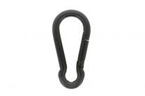Carabiner 80x8mm galvanized black