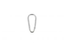 Carabiner egg-shaped 60x6mm galvanized