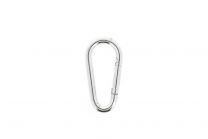 Carabiner egg-shaped 70x7mm galvanized