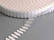 Klittenband ovaal zelfklevend H+L 35x12 mm wit