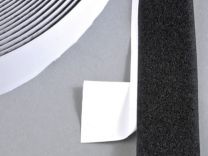 klittenband,LUS zelfklevend, 38 mm x 25 mtr zwart
