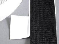 klittenband,HAAK zelfklevend, 50 mm x 25 mtr zwart