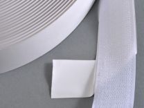 klittenband,HAAK zelfklevend, 30 mm x 25 mtr wit