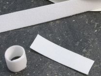 Hook & Loop fasteners, back to back, 25 mm x 25 mtr white