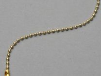 Ball chains with connector 2,4 x 102 mm brass-plated