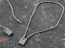 Cords with box, 120 mm long, silver