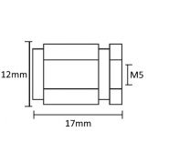 Letterfix standoffs Large M5 internal thread nickel plated