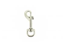 Musketonhaak met ovale wervel 65x12mm vernikkeld