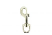 Musketonhaak met ovale wervel 80x13mm vernikkeld