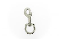 Musketonhaak met ovale wervel 88x22mm vernikkeld