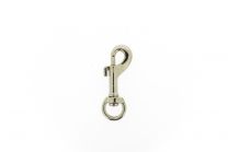 Musketonhaak met ronde wervel 55x10mm vernikkeld