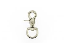 Musketonhaak met ronde wervel 68x20mm vernikkeld