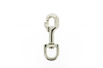 Musketonhaak met ronde wervel 75x13mm vernikkeld