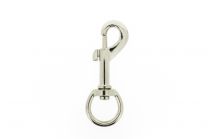 Musketonhaak met ronde wervel 82x20mm vernikkeld