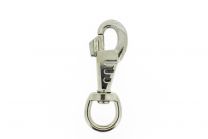 Musketonhaak met ronde wervel 90x20mm vernikkeld