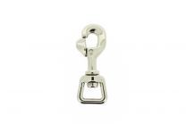 Musketonhaak met trapezium wervel 65x16x10mm vernikkeld