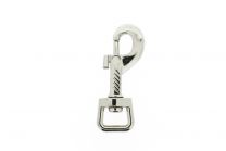 Musketonhaak met trapezium wervel 73x16x8mm vernikkeld