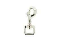 Musketonhaak met trapezium wervel 75x20x11mm vernikkeld