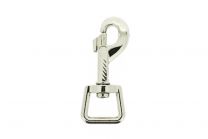 Musketonhaak met trapezium wervel 80x22x11mm vernikkeld