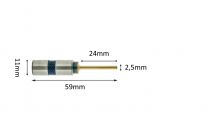 Paper drillbits titanium coating 2,5mm x 24mm