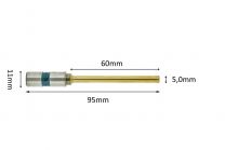 Paper drillbits titanium coating 5mm x 60mm