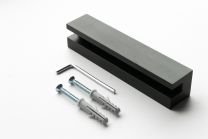 Signclamp standoffs Flag 120x25x25 black Classic