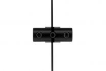 Steel cable display clamp B12 black for windowdisplaysystems