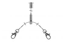 Steel cable suspension set 8 with splitter & 2 snap hooks