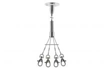 Steel cable suspension set 9 with splitter & 4 snap hooks