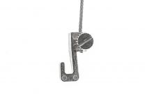 Steel cable hook H10 for 1-3mm wire