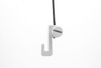 Steel cable hook H11 for 1-3mm wire white