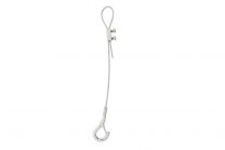 Steel cable loop 1,5mm x 155cm with closed hook