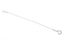 Steel cable loop 1mm x 20cm with closed hook