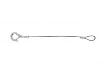 Steel cable loop 2mm x 20cm with closed hook